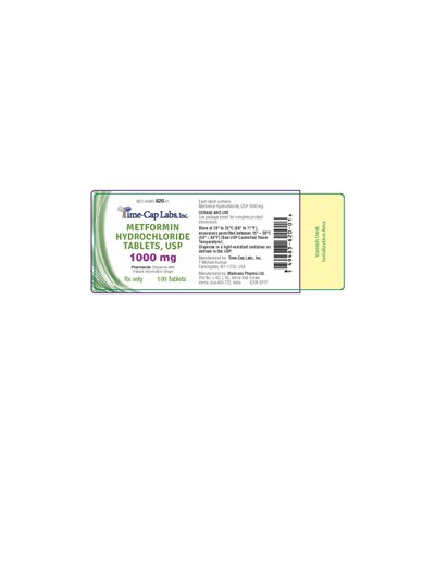 100 Ct 620r Metformin HCl 1000 mg
